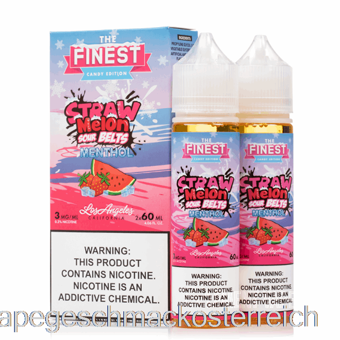 Strohmelone Sour Belts Menthol – Die Feinste Candy Edition – 120 Ml 3 Mg Vape-Geschmack